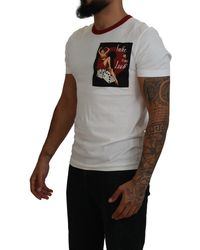 Dolce & Gabbana - Cotton Logo Print Crewneck T-Shirt - Lyst