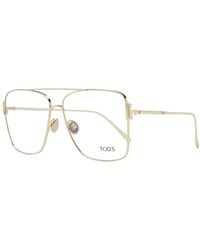 Tod's - Gold Metal Glasses (frames) - Lyst
