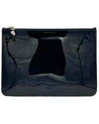 McQueen - Charm Patent Leather Skull Large Pouch - Lyst