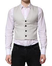 Dolce & Gabbana - Wool Dress Formal Waistcoat Vest - Lyst
