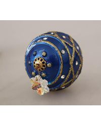 Dolce & Gabbana - Elegant Dangling Crystal Christmas Ball Earrings - Lyst