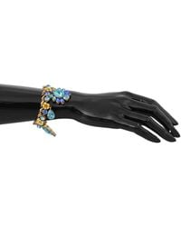 Dolce & Gabbana Floral Embellished Charms Bracelet - Multicolor