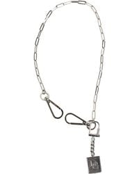 Dolce & Gabbana - Tone Metal Chain Dg Logo Pendant Necklace - Lyst