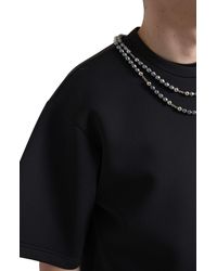 Dolce & Gabbana - Embellished Neckline Casual T-Shirt - Lyst