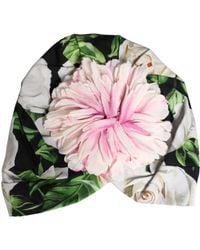 Dolce & Gabbana - Floral Motif Turban Headwear Hat - Lyst