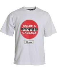 Dolce & Gabbana - Amor Heart Cotton Crewneck Short Sleeve T-Shirt - Lyst