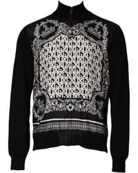 Dolce & Gabbana - Zipup Cardigan With Pattern - Lyst