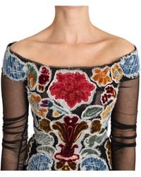 Dolce & Gabbana - Floral Ricamo Top T-Shirt Blouse - Lyst