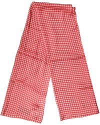 Dolce & Gabbana - Checkered Silk Neck Wrap Shawl Scarf - Lyst