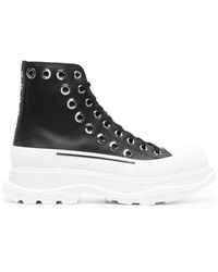 McQueen - Modern Leather Boots For Ss23 - Lyst