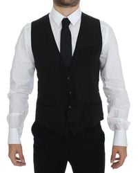 Dolce & Gabbana - Wool Formal Dress Vest Gilet Jacket - Lyst