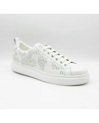 MCM - Leather Studded Sneaker (37 Us 7) - Lyst
