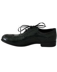 Dolce & Gabbana - Leather Broque Oxford Wingtip Shoes - Lyst
