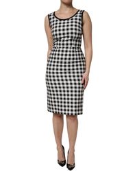 Dolce & Gabbana - Gingham Check Sheath Dress - Lyst