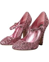 Dolce & Gabbana - Sequin Mary Jane Pumps High Heels Shoes - Lyst
