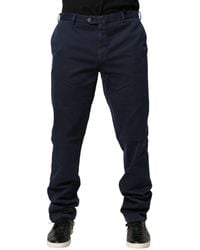 Santaniello - Dark Mid Waist Skinny Chino Trouser Pants - Lyst