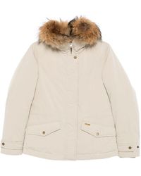 Woolrich - Fur Trim Coat - Lyst