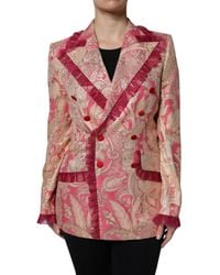 Dolce & Gabbana - Jacquard Nylon Coat Blazer Jacket - Lyst