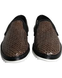 Dolce & Gabbana - Leather Weaved Loafers Shoes And Buffalo Calf - Lyst