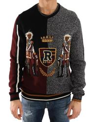 Dolce & Gabbana - King Knight Monkey Knitted Cashmere Wool Sweater - Lyst