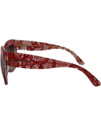 Dolce & Gabbana - Lace Acetate Rectangle Shades Dg4231F Sunglasses - Lyst