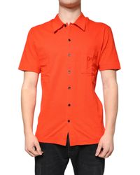 Dolce & Gabbana - Cotton Button Down Casual Polo Shirt - Lyst