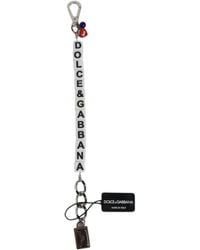 Dolce & Gabbana - Brass Chain Dice Logo Embellished Charm Bracelet Real Plastic Zamak - Lyst