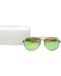 Versace Mirrored Metal Aviator Sunglasses - Green