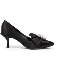 Dolce & Gabbana - Bow Pumps Satin Cr1176Aw428 Viscose - Lyst