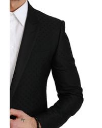 Dolce & Gabbana - Dolce Gabbana Black Slim Fit Coat Jacket Martini Blazer - Lyst