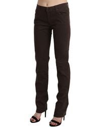 Ermanno Scervino - Mid Waist Skinny Slim Trouser Cotton Jeans - Lyst