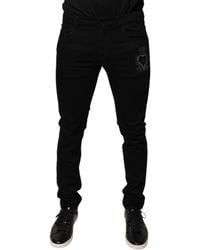 Dolce & Gabbana - Skinny Jeans Embroidered Style - Lyst