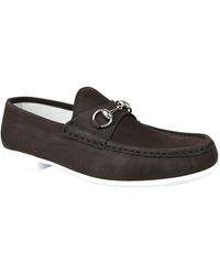 Gucci Moccasin Suede Horsebit Loafer 337060 Bho00 - Brown