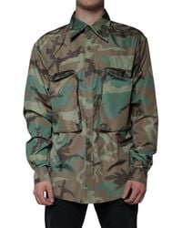 Dolce & Gabbana - Camouflage Button Down Shirt - Lyst
