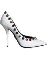 Dolce & Gabbana - Crystal Leather High Heels Pumps Shoes - Lyst