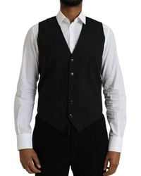 Dolce & Gabbana - Wool Formal Dress Waistcoat Vest - Lyst