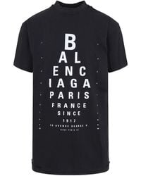 Balenciaga - Eye-Test Oversized T-Shirt, 100% Cotton - Lyst