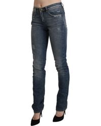 Ermanno Scervino - Washed Mid Waist Skinny Denim Jeans - Lyst