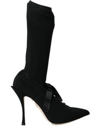 Dolce & Gabbana - Stiletto Heels Mid Calf Boots Shoes - Lyst
