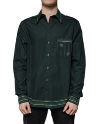 Dolce & Gabbana - Logo Long Sleeve Martini Casual Shirt - Lyst