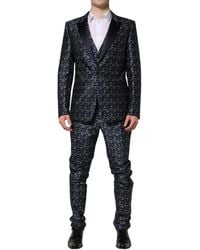 Dolce & Gabbana - Martini Star Jacquard 3 Piece Suit - Lyst