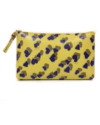Gucci Leather Heartbeat Pouch Clutch Bag 338816 - Yellow