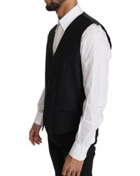 Dolce & Gabbana - Wool Silk Waistcoat Vest - Lyst