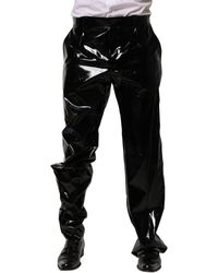 Dolce & Gabbana - Patent Leather Trousers - Lyst