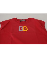 Dolce & Gabbana - Cotton Dg Logo Tank Top T-Shirt - Lyst