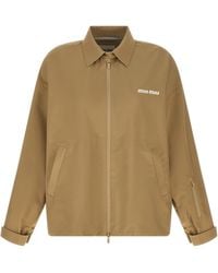 Miu Miu - Recycled Polyester Shell Jacket - Lyst