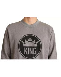 Dolce & Gabbana - King Sweatshirt Crewneck Cotton - Lyst