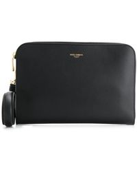 Dolce & Gabbana Leder Leder pouch in Schwarz für Herren Herren Taschen Beuteltaschen und Handgelenkstaschen 