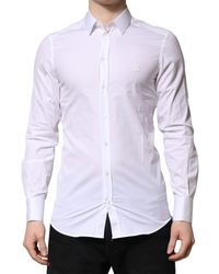 Dolce & Gabbana - Crown Cotton Dress Formal Shirt - Lyst
