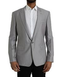 Dolce & Gabbana - Wool Peak Single Breasted Coat Blazer - Lyst